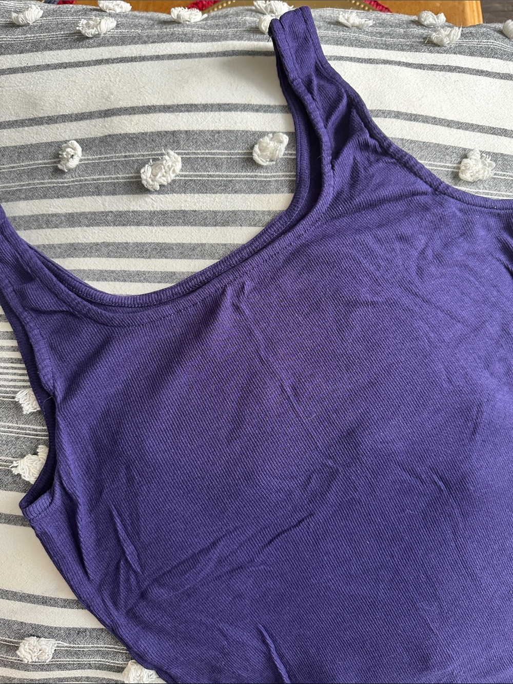 a new day Purple Ribbed Tank Top